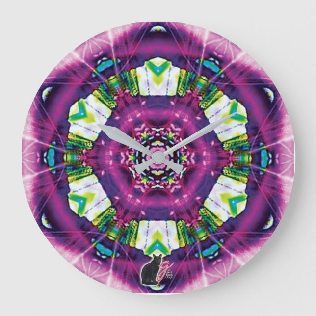 Violette Kaleidoscope Large Clock (Front)
