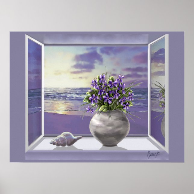 Violettes in a moon jar poster (Front)