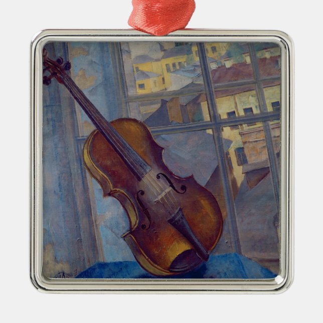 Violin, 1918 metal tree decoration (Front)