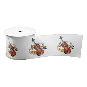 Violin 3 Inches Satin Ribbon