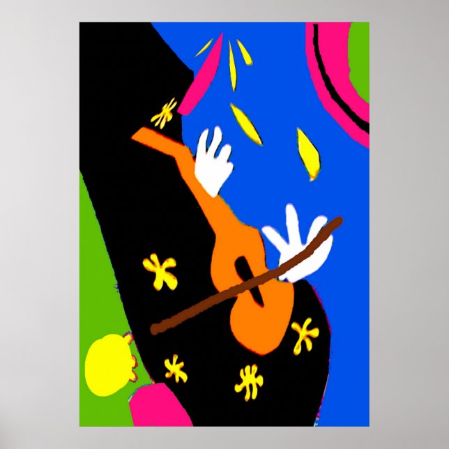 Violin Abstractcello Poster (Front)