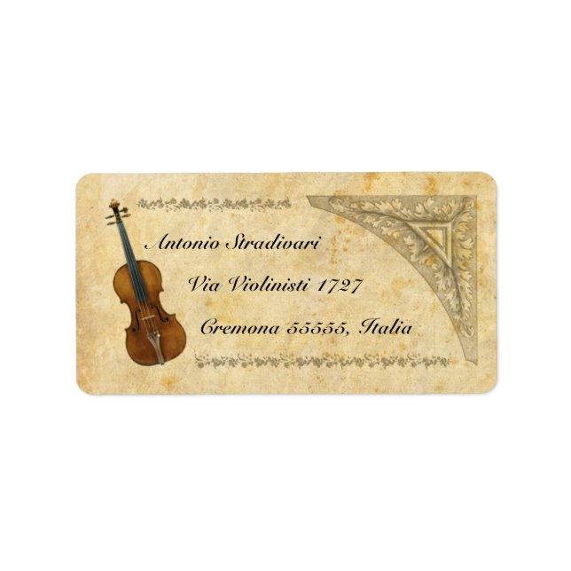 Violin Address Label (Front)