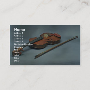 Violin and bow business card