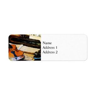 Violin and Bugle Return Address Label