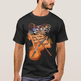 Violin and Musical Note funny T-Shirt