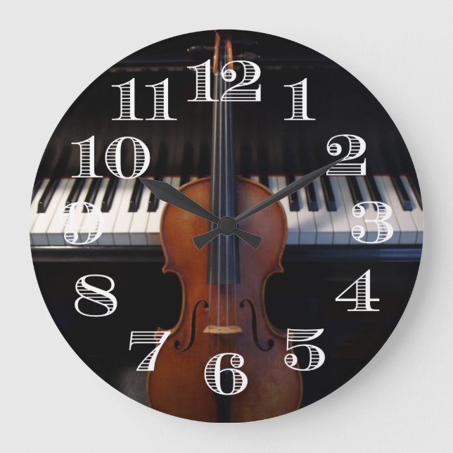 Violin and Piano Clock Design (Front)