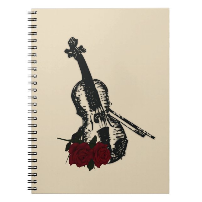 Violin and Roses Notebook (Front)