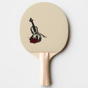 Violin and Roses Ping Pong Paddle