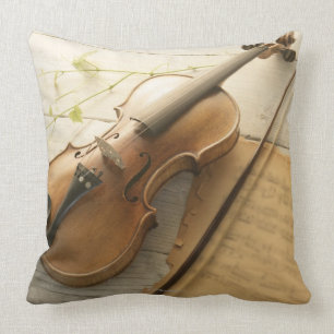 Violin and Sheet Music Cushion