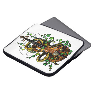 Violin and snake laptop sleeve