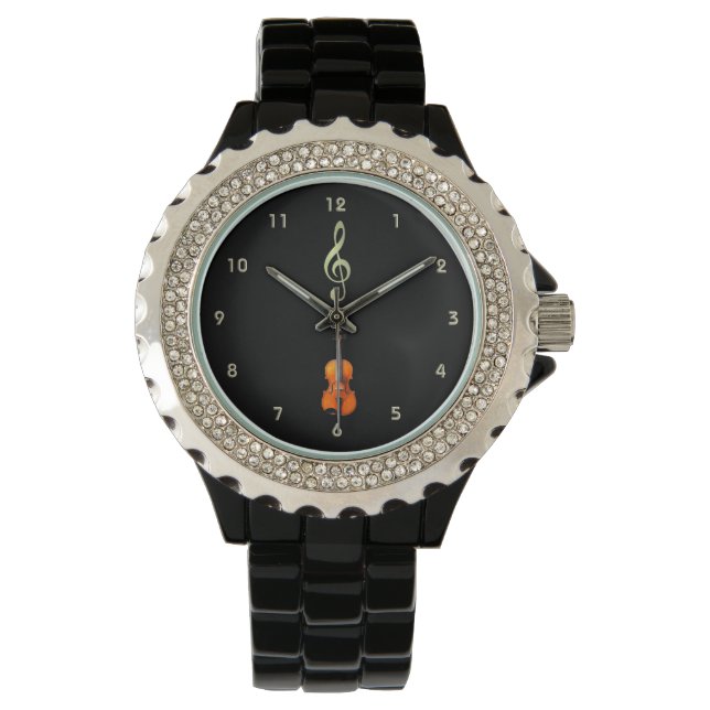 Violin and Treble Clef Watch (Front)
