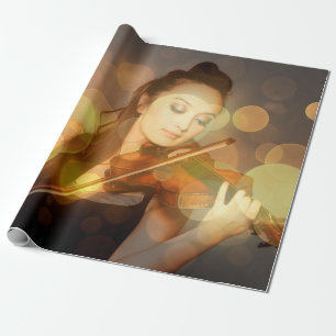 Violin artist solistin instrument wrapping paper