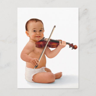 Violin Baby Postcard