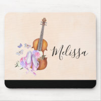 Violin, Ballet Shoes, Flowers and Butterflies