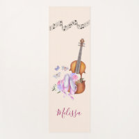 Violin, Ballet Shoes, Flowers and Butterflies