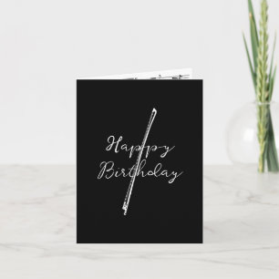 Violin bow happy birthday card