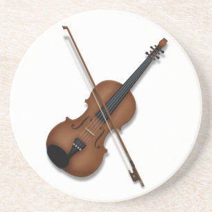 Violin & Bow Trompe L'oeil Classical Music Coaster
