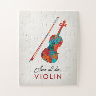Violin - Bright Colourful Music Jigsaw Puzzle