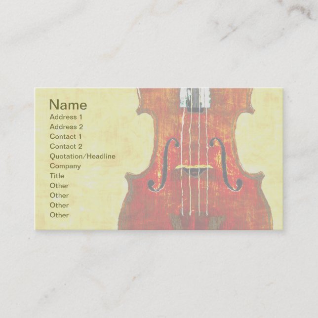 VIOLIN Business Cards (Front)