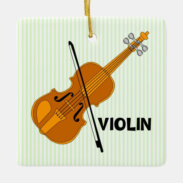 Violin Ceramic Ornament (Front)