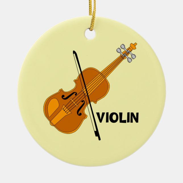 Violin Ceramic Ornament (Front)