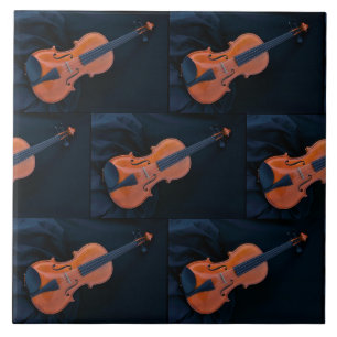 violin ceramic tile