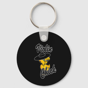 Violin Chick #4 Key Ring