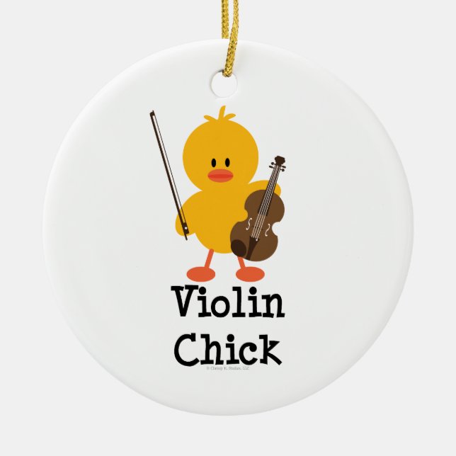 Violin Chick Ornament (Front)