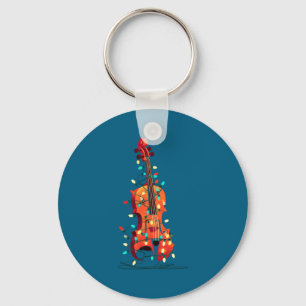 Violin Christmas Graphics Lights Lover Player Viol Key Ring