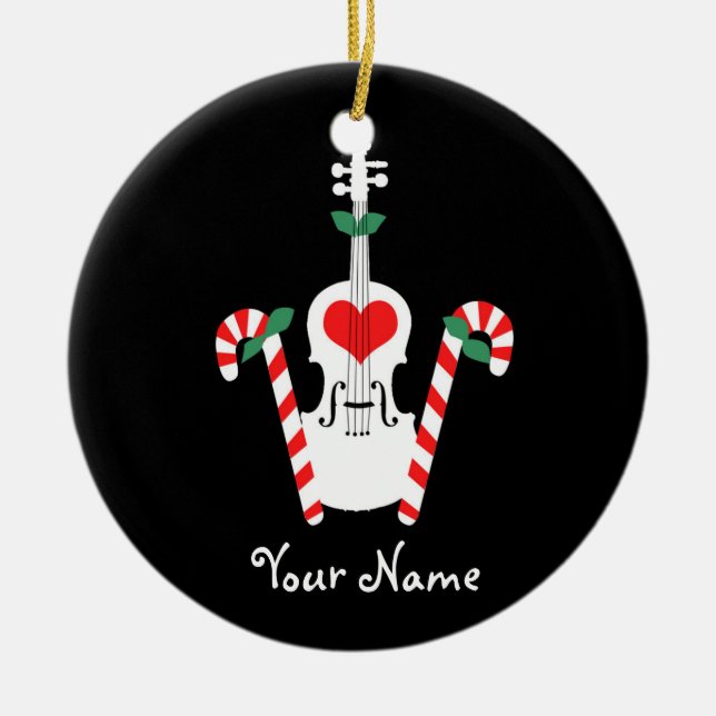 Violin Christmas Ornament (Front)