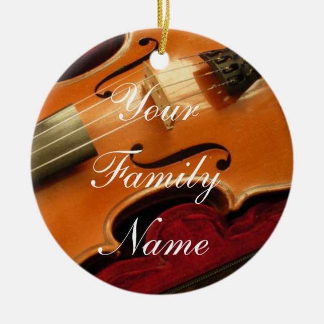 Violin Christmas Ornament (Front)