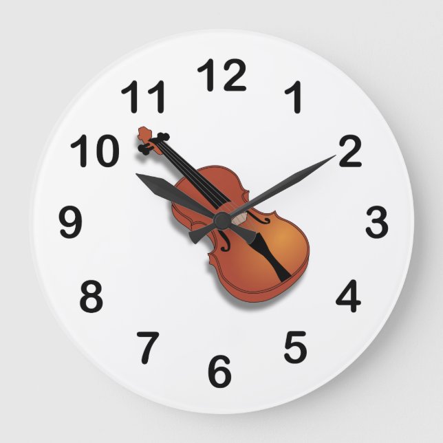 Violin clip art large clock (Front)