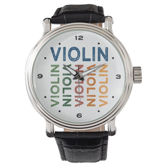 Violin Cute Colourful Watch (Front)