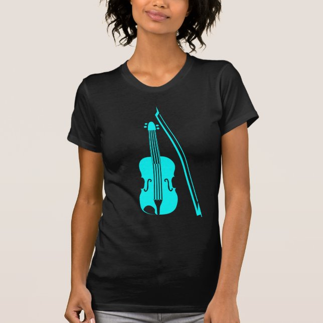 Violin - Cyan T-Shirt (Front)