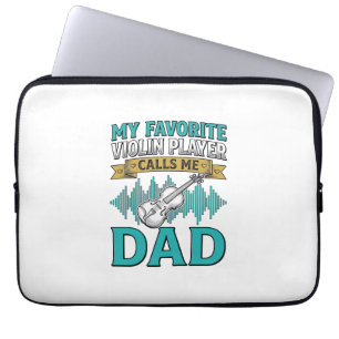 Violin Dad Shirt Favourite Violin Player Calls Me Laptop Sleeve
