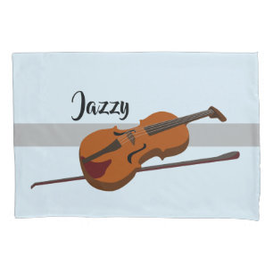 violin design pillow case