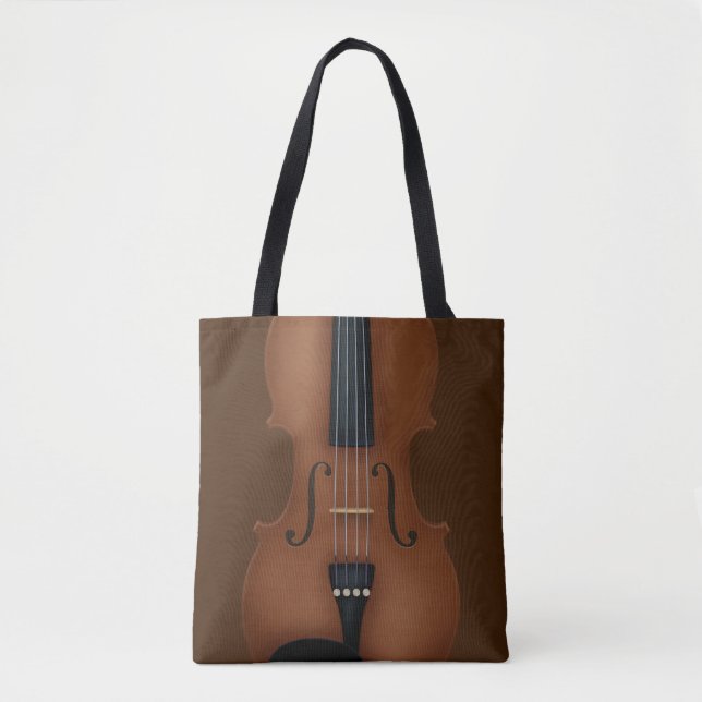 Violin Detail Elegant Classical Music Tote Bag (Front)