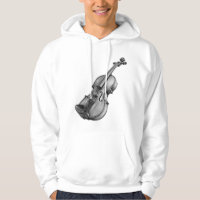 Violin Drawing Black & White Sketch