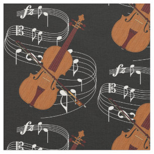 Violin Fabric- Dark Fabric