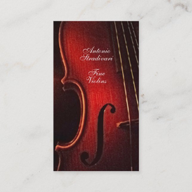 Violin Fine Instrument Maker Luthier Business Card (Front)