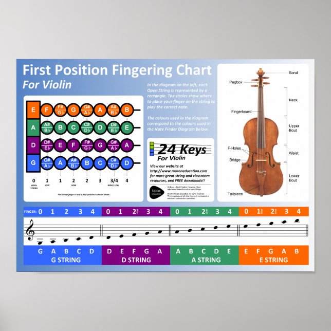 Violin Fingering Chart (Front)