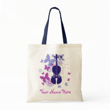 Violin Flutter Tote with Your Own Name