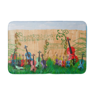 Violin Garden Bath Mat