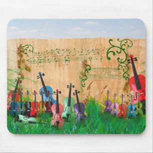 Violin Garden Mouse Pad