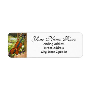 Violin Garden Return Address Label