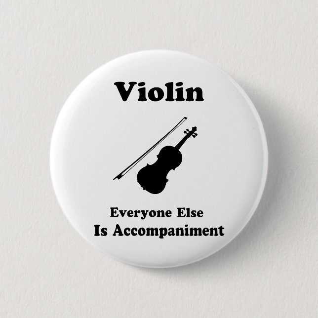 Violin Gift 6 Cm Round Badge (Front)