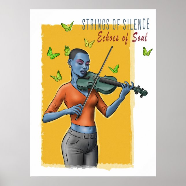 Violin Girl Art Poster (Front)
