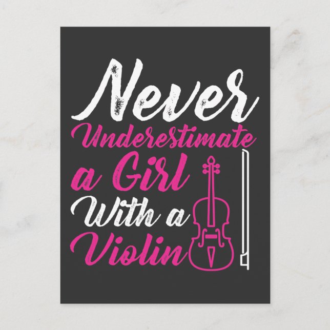 Violin Girl Music Lover Orchestra Daughter Postcard (Front)