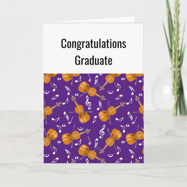 Violin Graduation Card (Front)