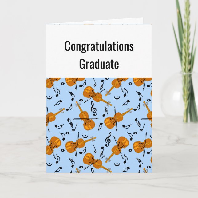 Violin Graduation Card (Front)